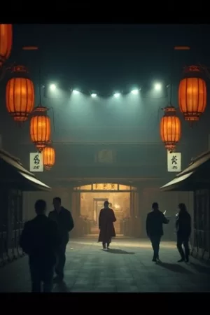 逆流列车海报：夜间行驶的绿皮车厢走廊