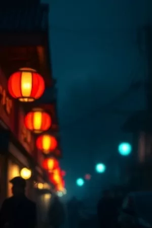 铁轨上的黄昏海报：暮色中的铁轨与远山剪影