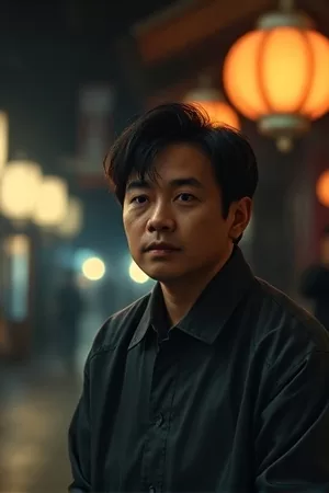 雾港迷踪海报：雾中码头与一盏孤灯