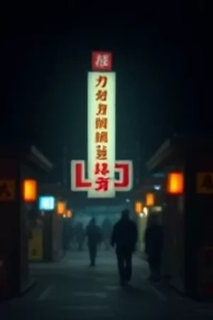 静默回廊海报：空荡剧院走廊尽头的一束顶光